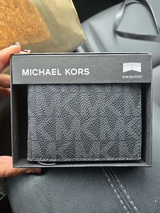 Michael Kors Other - Michael Kors Black Pebbled Leather Slim Billfold Wallet